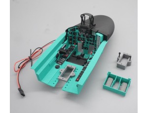 Top-Design 3D Print Scale Cockpit Panels Set For Freewing Mig-29 Twin 80mm EDF Jet - Blue 